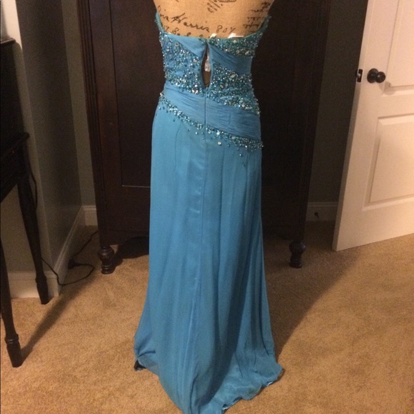 Tiffany blue formal dress size 10 - Picture 2 of 2